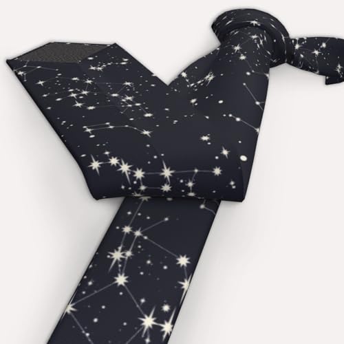 Men's Neckties, Novelty Printed Skinny Tie for Work Casual Party - color: Galaxy Starry