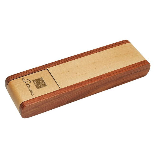 Executive Gift Shoppe | Last Name Monogram Laser Engraved Flip Over Wooden Pen Stand & Pen