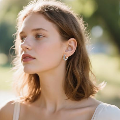 AOBOCO Black Hoops Earrings for Men Sterling Silver Viking Celtic Cross Heart Skull Round Triangle Hoop Earrings Birthday Father Day Christmas Jewelry Gifts for Men Women Friends - style: Rose Hoops