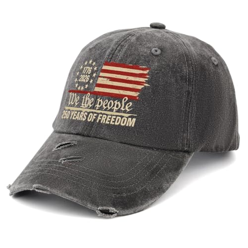 U.S. 250th Anniversary 250 Years Freedoms 1776-2026 Baseball Hats Funny - color: U.s. 250th Anniversary 250 Years Freedoms 1776-20262