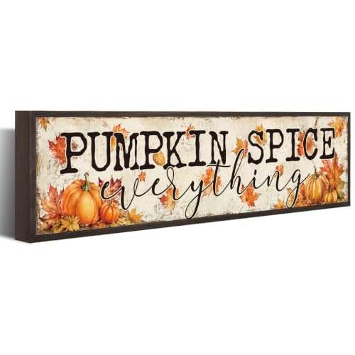 Fall Wall Decoration, Pumpkin Spice Sign Rustic Farmhouse Home Decor - color: Fall Sign 5