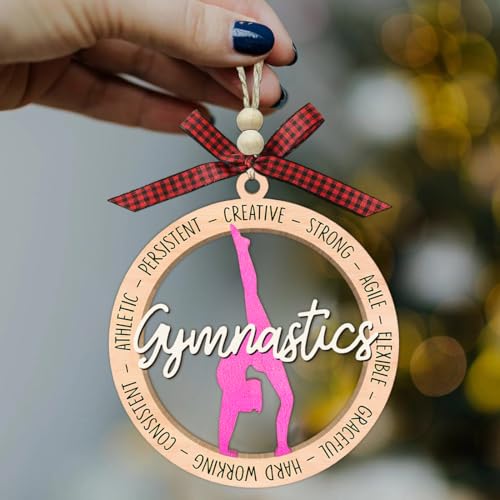 Gymnastics Ornament for Girl, Gymnast Ornaments for Christmas Tree - Gymnastics Gifts for Girls, Coach, Gymnast Gifts for Girls 4-12 - style: Gymnastics