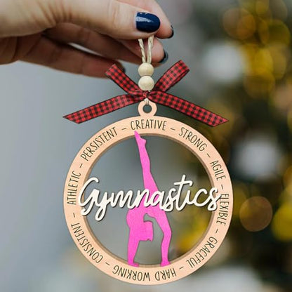 Gymnastics Ornament for Girl, Gymnast Ornaments for Christmas Tree - Gymnastics Gifts for Girls, Coach, Gymnast Gifts for Girls 4-12 - style: Gymnastics