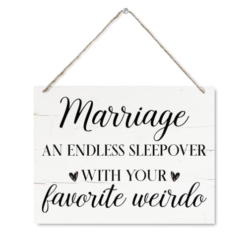 Rustic Wooden Marriage Definition Sign - Humorous Quote, 15*11.4 Inches, MDF, Hanging, Perfect for Bedroom Decor - color: Color 01
