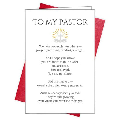 Pastor Appreciation Cards, Thank You Card to My Pastor with Envelopes - color: DXI#034