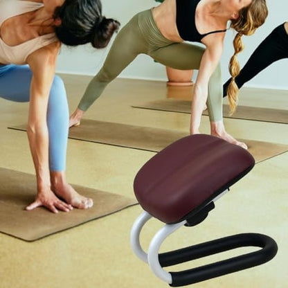 Colaxi Meditation Stool for Adults, Meditation Bench Kneeling Stool, Ergonomic Portable Chair with Anti Slip Cover, Adjustable Prayer Bench Seat for Home Studio Praying Yoga, Style B Deep Red - color: Style B Deep Red