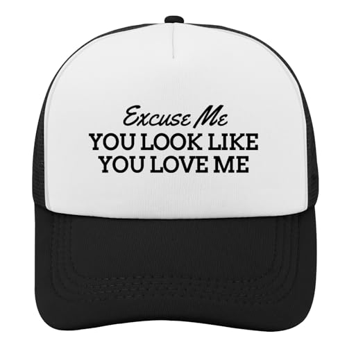 Black Trucker Hat with Funny Saying, Funny Hat for Men & Women - color: Allblack-16