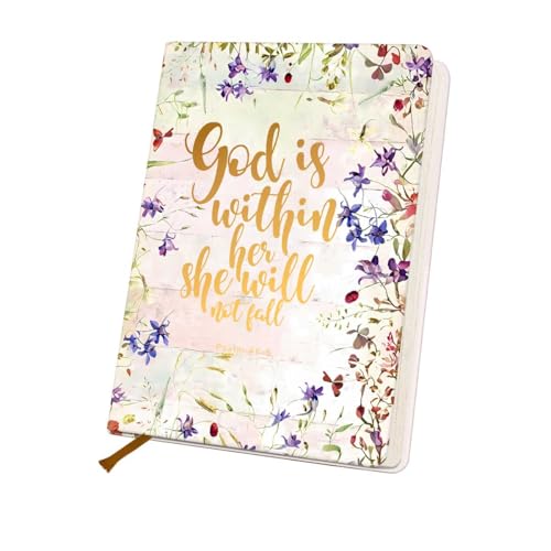 BQXH Floral Christian Notebook, Psalm 46 5 Christian Journal for Women - color: Multi 1307