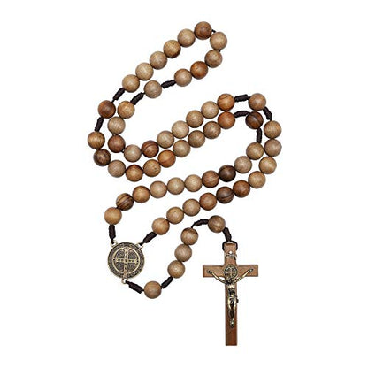 Intercession Wall Display Solid Wood Rosary (St Benedict)