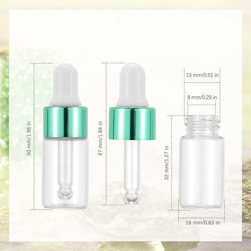 Kesell 3ml Glass Dropper Bottles for Essential Oils, 15-Pack - color: Green
