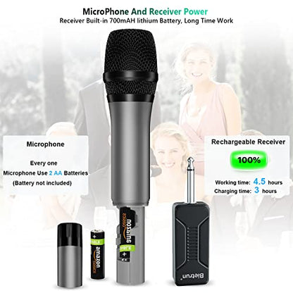 Bietrun WXM02 with 2 Pack Mic Stand