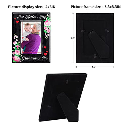 WaaHome Happy First Mothers Day Gifts for New Grandma - Grandma and Me First Mothers Day Picture Frame Gifts for First Time Grandma New Grandmother Nana To Be from Grandchildren - color: 4-First Time Grandma 4x6