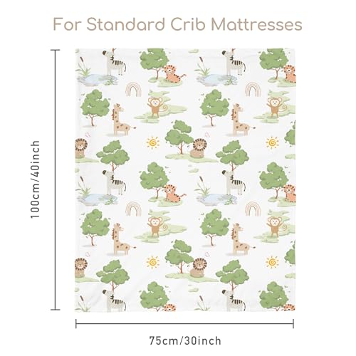 Fleece Baby Blankets for Girls & Boys, Infant Toddler Blanket - color: Green Animals