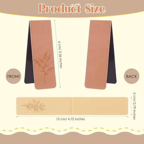 Harloon 48 Pcs Floral Magnetic Bookmarks Gold Foil Floral Bookmarks Women - style: Floral