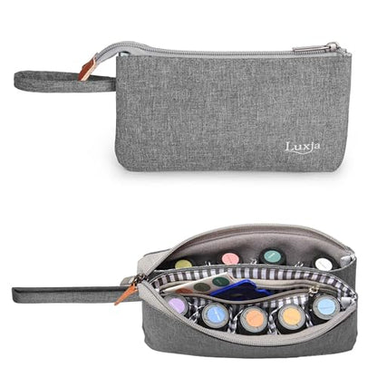 LUXJA Essential Oil Carrying Bag Holds 9 Bottles, Gray - color: Gray, size: double-layer: hold 9 bottles