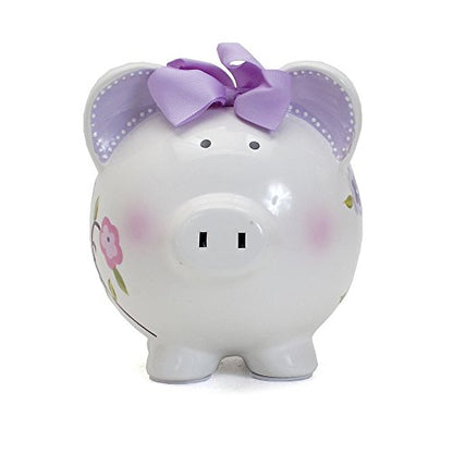Child to Cherish Ceramic Piggy Bank for Girls, Paper Bird - color: Paper Bird