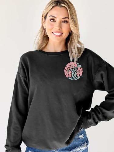 Christian Sweatshirts for Women Jesus Faith Pullover Long Sleeve - color: D-dark Grey, size: Small