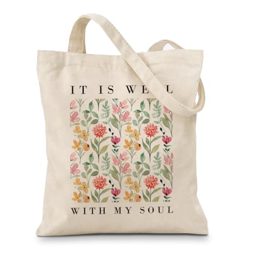 Canvas Tote Bag Christian, Canvas Tote Bag for Women, Reusable Cotton Totes for Grocery, Shopping, Beach & Daily Use - color: Color01