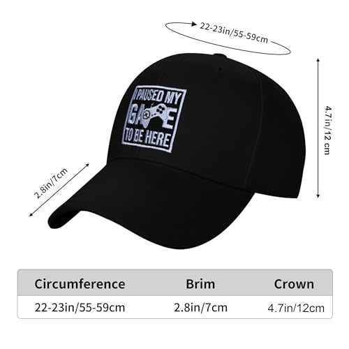 Embroidered Baseball Cap for Women Men Adjustable Baseball Hat Black Baseball Cap Trucker Hat - color: Video Game Controller