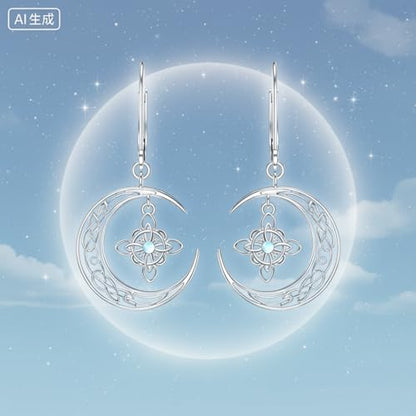 Dorunmo 925 Sterling Silver Mustard Seeds Dangle Earrings for Women Mountains Earrings Hypoallergenic Christmas Jewelry Gifts for Women - style: Witch Knot-03