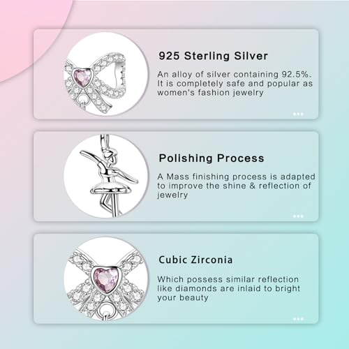 LUXILLA 925 Sterling Silver Charm Golden Family Tree Sparkling Cross Cute Dragon Charms Fits Bracelets Necklace Pendant Bead Jewelry Gift for Women Family Friends - color: Bow Dangle Charm