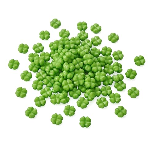 FASHEWELRY 100pcs Acrylic Clover Beads Acrylic St. Patrick's Day Beads Four Leaf Clover Beads Green Shamrock Loose Beads for Bracelets Necklaces Key Chains Jewelry Making - color: Clover