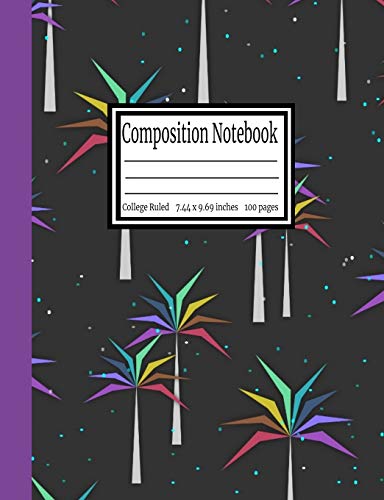 Composition Notebook: College Ruled 7.44 x 9.69 in, 100 page book for girls, kids, school, students and teachers