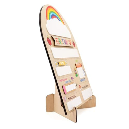 First Day of School Sign, Reusable Wooden Back to School Sign Board with Dry Erase Marker, Classroom Desk Decor, School Office Decoration
