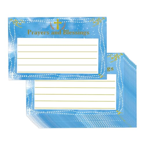 Prayer and Blessing Cards, 4x6 Inch Prayer Request Christian with Line All Occasion Blank Cards for Greeting Praying 50Pcs