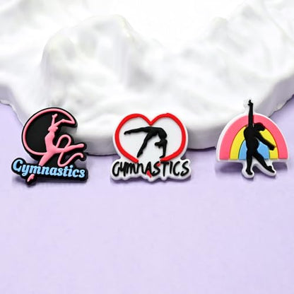 Cute Pins Bulk, Funny Lapel Badge Pins Rubber Brooch Pins for Backpacks, Hats, Bags - style: Gymnastics-20PCS