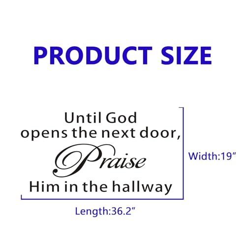 VODOE Scripture Wall Stickers for Bedroom: Apply in Under 30 Min - color: Until God Opens the Next Door, size: X-Large
