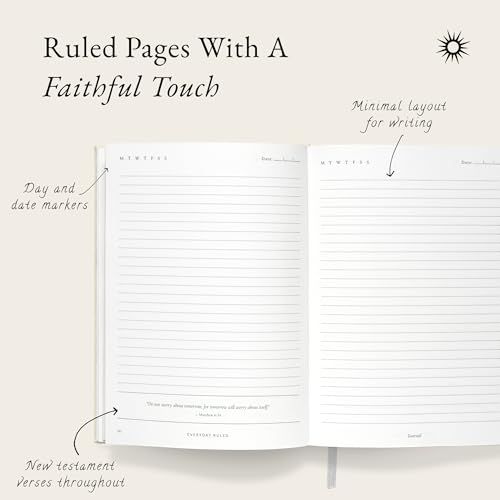 Christian Journal Notebook: Lined Writing Journal with Bible Verses, Prayer List & Sermon Notes | Ruled Faith-Based Notebook for Women & Men – 218 Pages, 110gsm Paper (Pastel Mint Green) - color: Pastel Mint Green