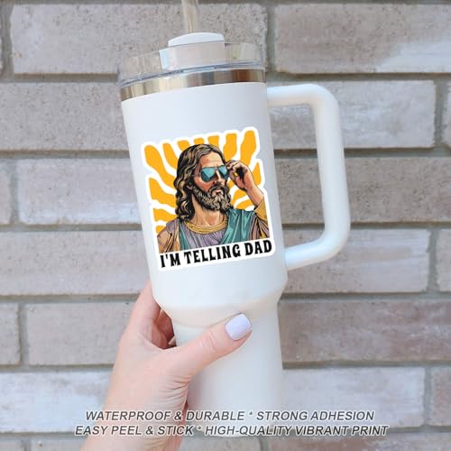 (9Pcs) Funny Jesus Stickers Pack,Size 3 in, Christian Humor Meme Waterproof Vinyl Decals for Laptops Water Bottles Journals Stanley Cup