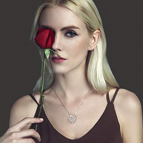S925 Sterling Silver Christian Cross Heart Faith Bible Verse Necklace Rings - style: I can do all things through christ who strengthens me