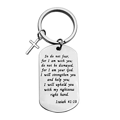 Xiahuyu Christian Keychain - Bible Verse Baptism & Communion Gift - Inspirational Religious Gifts for Women & Men - color: Christian-1