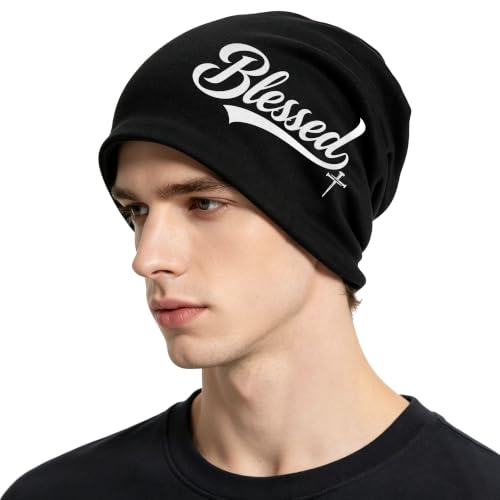 Beanie Hat for Men/Women Elasticity Winter Skull Cap Warm Soft Knit Hat Lightweight Running Hat Black - color: Jesus Christ Christian Faith Over Fear3