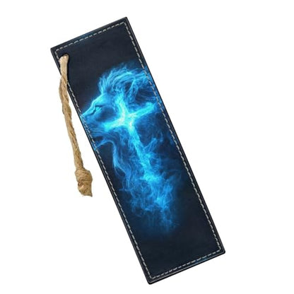 Personalized Bookmark, Bookmark for Book Lovers Abstract Blue Cross Bookmarks for Reading Lovers - color: Blue Cross