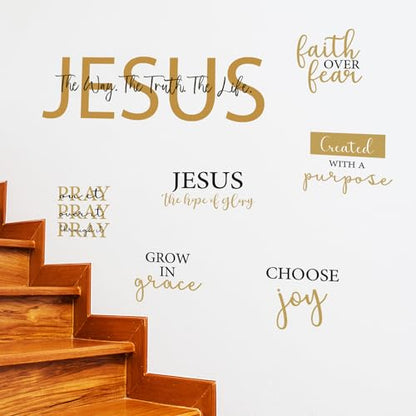 BBTO Bible Verse Stickers Peel & Stick,Faith Over Fear - style: Faith over Fear