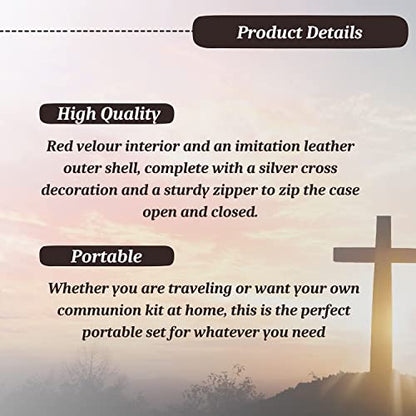 Swanson Christian Products Communion Set Includes 12 Reusable Communion Cups, 2oz. Bottle for Juice, Aluminum Tin for Communion Bread, and Metal Anointing Oil Vial