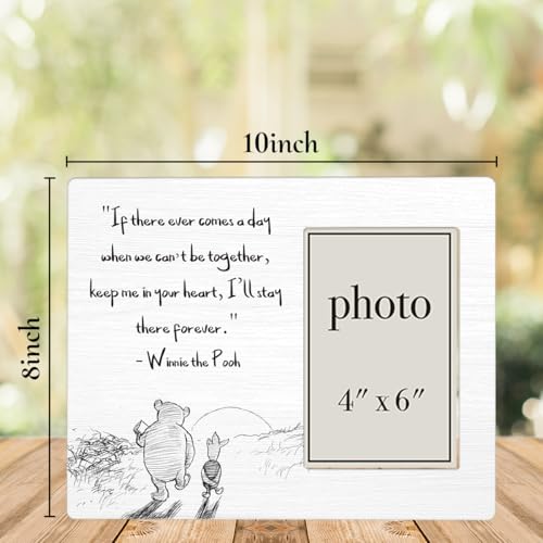 Pooh Bear Quote Picture Frame, Farewell Gifts for Women Men Friends - color: Keep in Heart