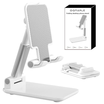 Phone Stand for Desk Cell Phone Holder Stands for iPhones - color: B-White-Silver