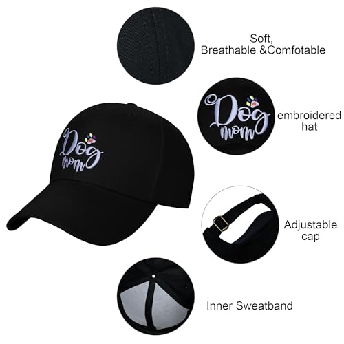 Embroidered Baseball Cap for Women Men Adjustable Baseball Hat Black Baseball Cap Trucker Hat - color: Dog Paw