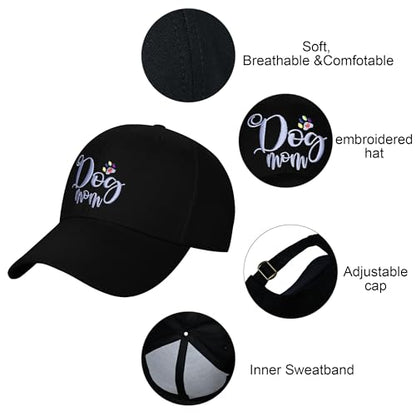 Embroidered Baseball Cap for Women Men Adjustable Baseball Hat Black Baseball Cap Trucker Hat - color: Dog Paw