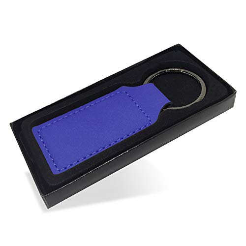LaserGram Rectangle Keychain, Bible Verse John 3-16, Personalized Engraving Included - color: Dark Blue