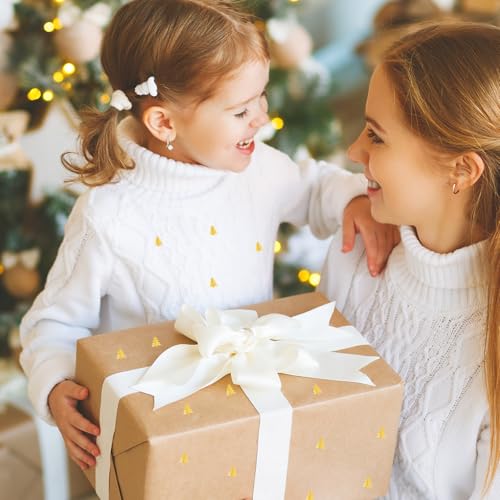 JarThenaAMCS 2400 Pcs Mini Christmas Tree Sticker Gold Foil Paper Decals Self-Adhesive Stickers for Envelopes Scrapbook Gifts DIY Supplies, 0.5 in - style: Christmas Tree