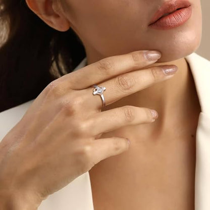 925 Sterling Silver True Love Waits Ring for Women Cross and Heart Promise Ring Christian Purity Faith Jewelry Inspirational Religious Gift for Her