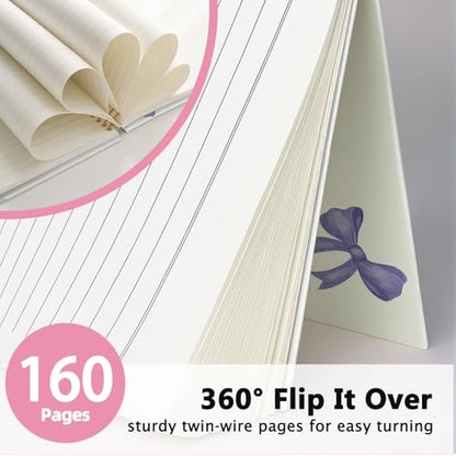 Coquette Purple Bow Spiral Bible Notebook for Note Taking - color: Matthew 19:26 - purple