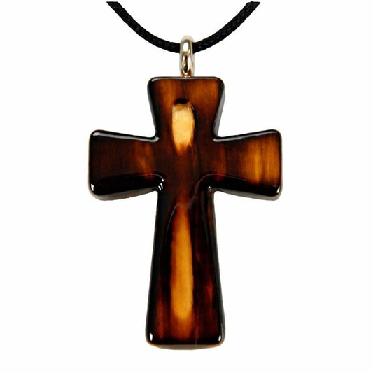 Large Wooden Cross Necklace w/Cord