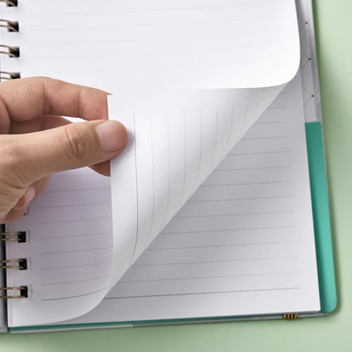 Ruled Notebook/Journal - Journal for Wemon, 8.5" X 6.4" - color: green white