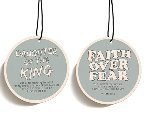 Jesus Christian Car Air Freshener, Inspirational Bible Car Accessories - color: Green Daughter of the king, size: 2 Count (Pack of 1)
